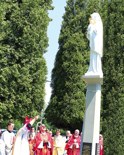 ▲	Poświęcenie figury Matki Bożej.