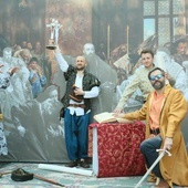 Żywy obraz Matejki "Unia lubelska" już gościł na placu Litewskim.