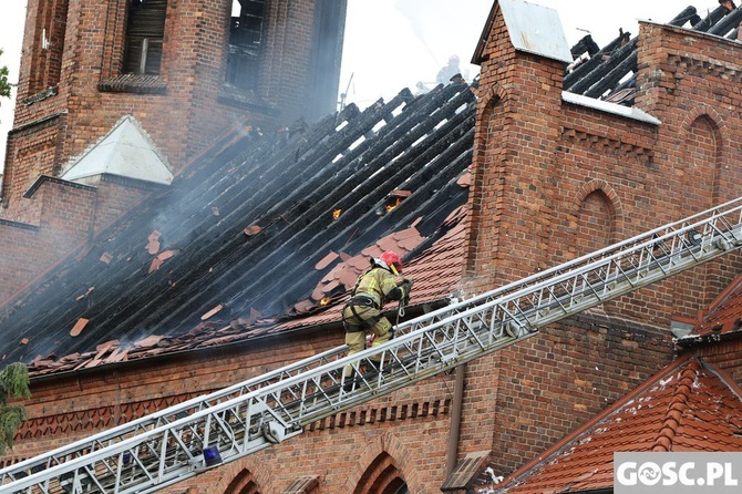 Pożar kościoła w Lutolu Suchym