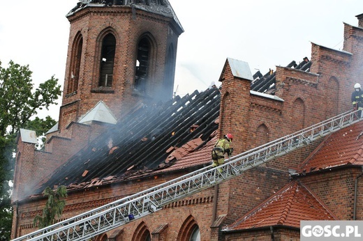 Pożar kościoła w Lutolu Suchym