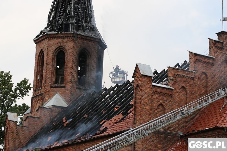 Pożar kościoła w Lutolu Suchym