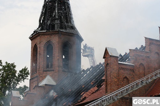 Pożar kościoła w Lutolu Suchym