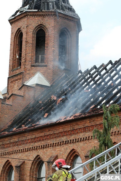 Pożar kościoła w Lutolu Suchym