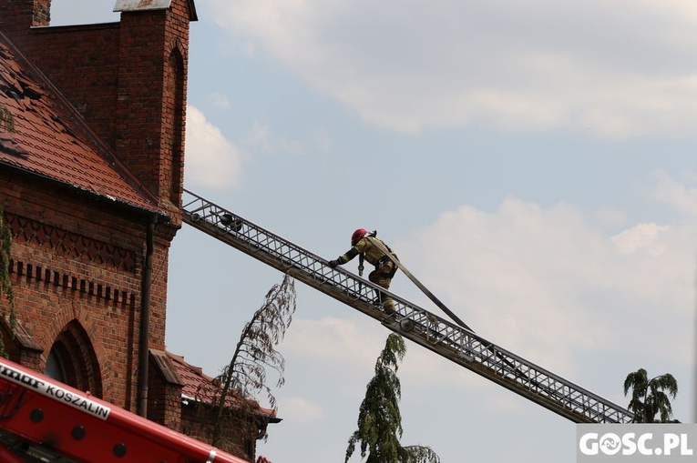 Pożar kościoła w Lutolu Suchym