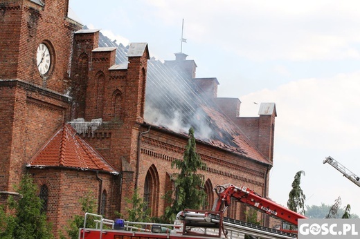 Pożar kościoła w Lutolu Suchym