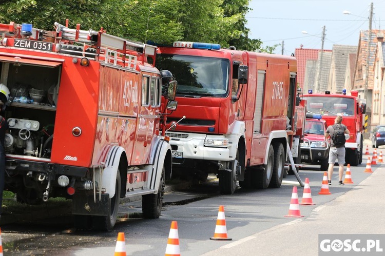 Pożar kościoła w Lutolu Suchym