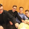 Klerycy (od lewej): Piotr Literski, Mikołaj Kupka, Marcin Głąbek i Daniel Mazur wakacje spędzą na stażach misyjnych.