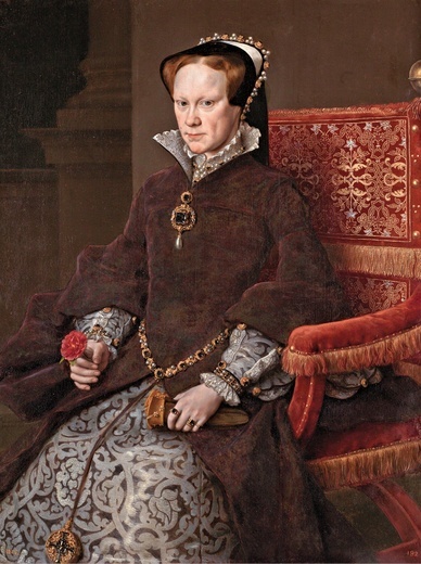 Maria I Tudor, córka króla Henryka VIII i jego pierwszej żony Katarzyny Aragońskiej, panowała w Anglii w latach 1553–1558.