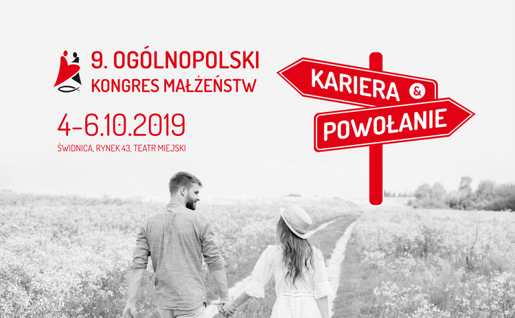 Plakat promujący 9. Ogólnopolski Kongres Małżeństw.