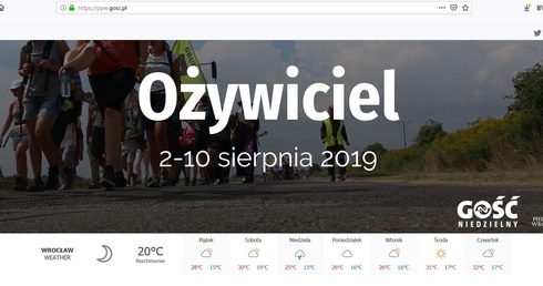 Ruszamy ze stroną pielgrzymkową 2019
