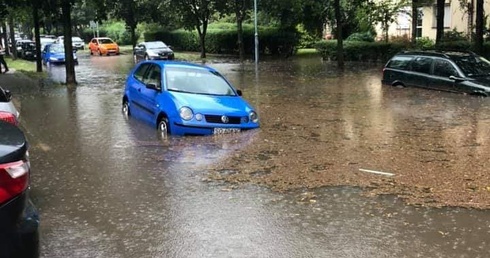 Katowice. Skutki gwałtowej ulewy