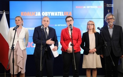 Schetyna, Sienkiewicz, Nowacka, Kowal wśród "jedynek" KO w wyborach parlamentarnych