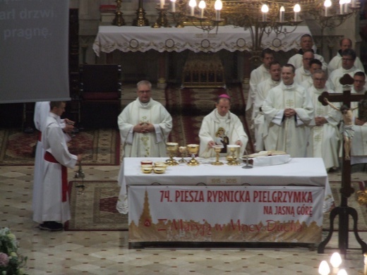 74 Piesza Rybnicka Pielgrzymka na Jasną Górę - Eucharystia na rozpoczęcie i wymarsz