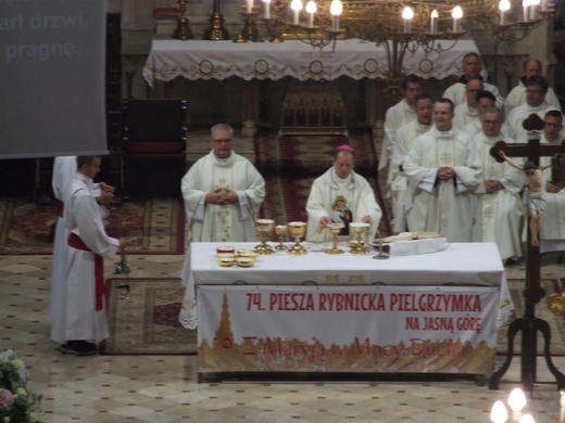 74 Piesza Rybnicka Pielgrzymka na Jasną Górę - Eucharystia na rozpoczęcie i wymarsz