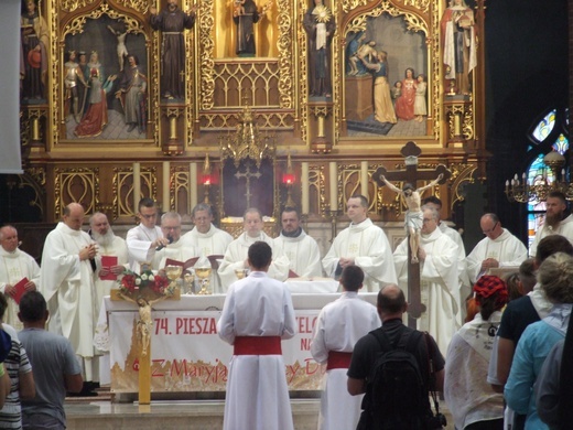 74 Piesza Rybnicka Pielgrzymka na Jasną Górę - Eucharystia na rozpoczęcie i wymarsz