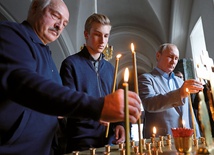 Prezydenci Łukaszenka i Putin w klasztorze na wyspie Wałaam.