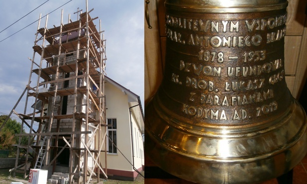 Do powstającej parafii w Kodymie dotarł nowy dzwon.