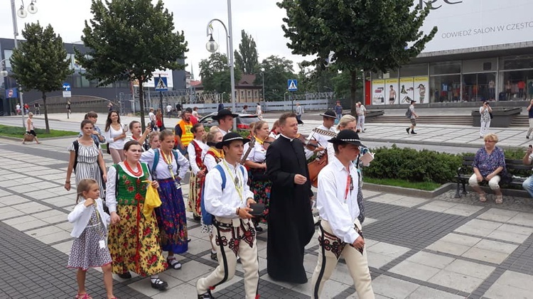 Wejście Pieszej Pielgrzymki Góralskiej na Jasną Górę 2019