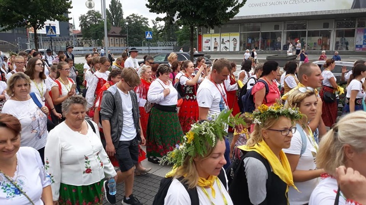 Wejście Pieszej Pielgrzymki Góralskiej na Jasną Górę 2019