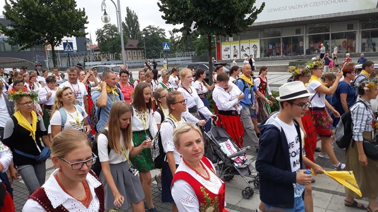 Wejście Pieszej Pielgrzymki Góralskiej na Jasną Górę 2019