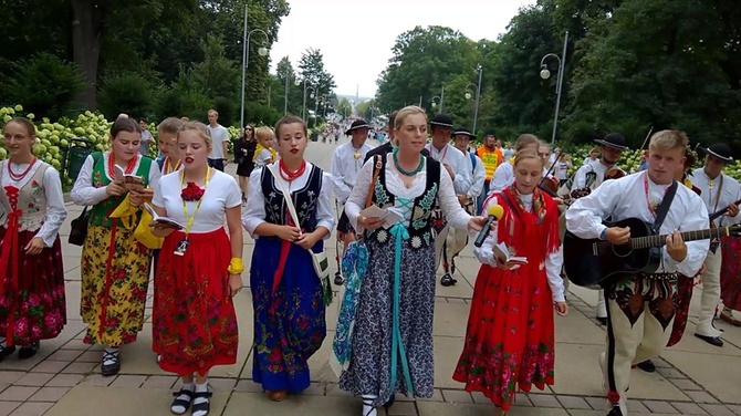 Wejście Pieszej Pielgrzymki Góralskiej na Jasną Górę 2019