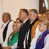 Arcybiskup Marek Jędraszewski i prezydent Andrzej Duda na obchodach 100-lecia Związku Podhalan