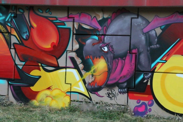 Graffiti przy S17 w Lublinie