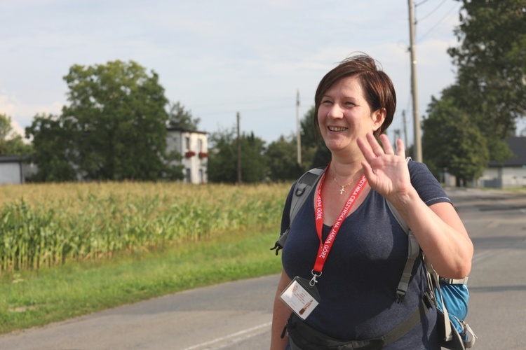 28. Pielgrzymka Cieszyńska 2019 na trasie - w Bziu Zameckim