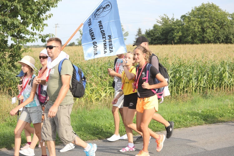 28. Pielgrzymka Cieszyńska 2019 na trasie - w Bziu Zameckim