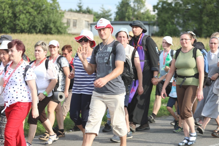 28. Pielgrzymka Cieszyńska 2019 na trasie - w Bziu Zameckim