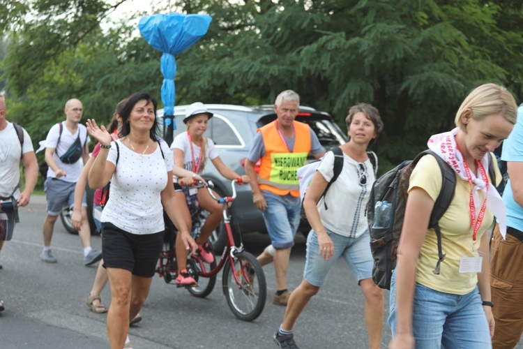 28. Pielgrzymka Cieszyńska 2019 na trasie - w Bziu Zameckim