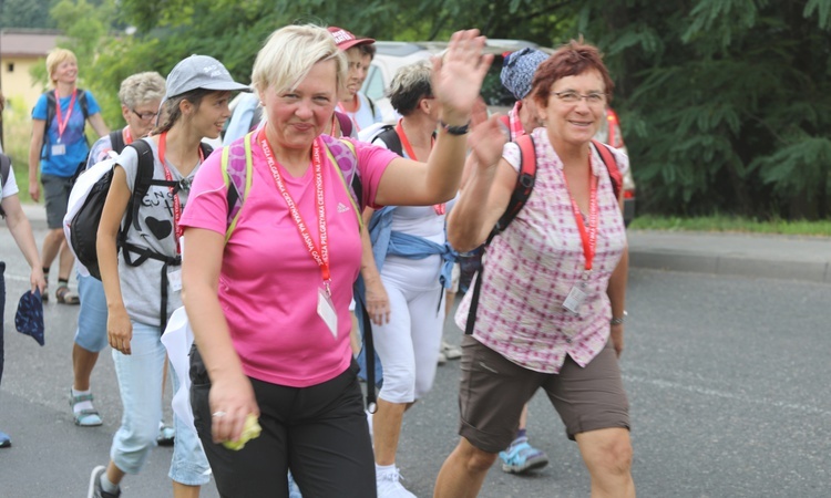 28. Pielgrzymka Cieszyńska 2019 na trasie - w Bziu Zameckim