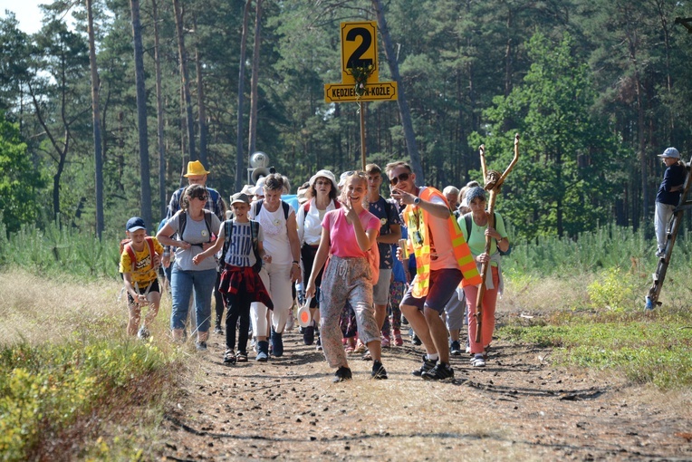 Pielgrzymi na leśnych ścieżkach