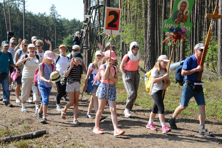 Pielgrzymi na leśnych ścieżkach