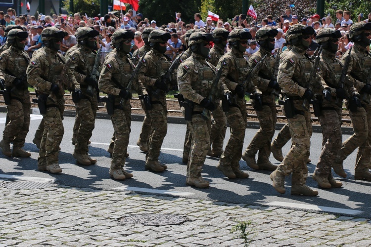 Katowice. Defilada "Wierni Polsce"