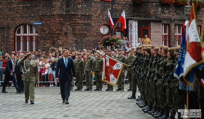 Prezydent na przysiędze śląskich terytorialsów