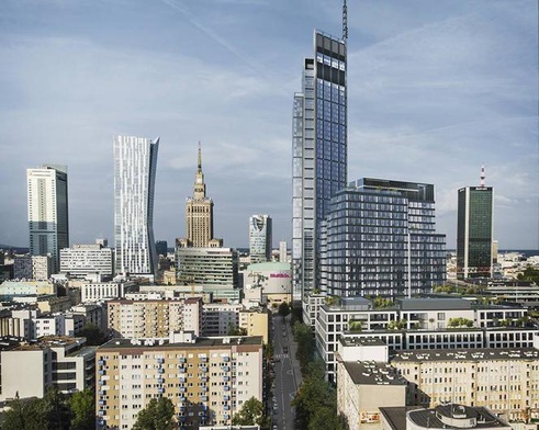 To będzie najwyższy wieżowiec w UE - już teraz pnie się w górę w centrum Warszawy