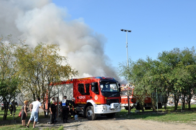 Pożar na wysypisku w Kędzierzynie-Koźlu