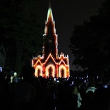 Mapping na kościele kalwaryjskim w Piekarach