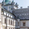 Dziedziniec zamku w Krasiczynie, gdzie po raz drugi odbyło się spotkanie młodzieży z Polski i Węgier.