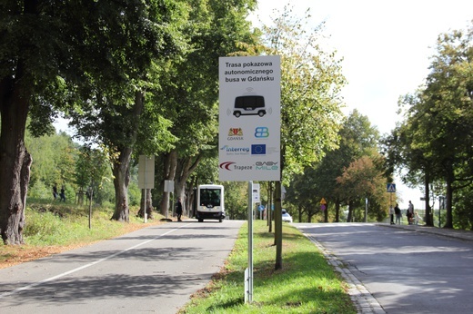 Autonomiczny bus na ulicach Gdańska