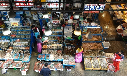 Noryangjin Fish Market w Seulu