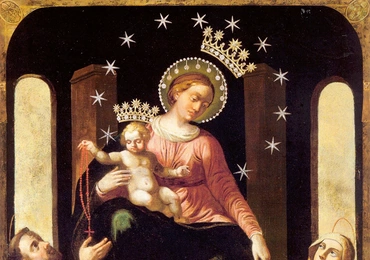Autor nieznany "Matka Boża Pompejańska", olej na płótnie, XIX w., sanktuarium Matki Bożej Różańcowej, Pompeje