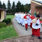 Poświęcenie kościoła w Brzezinach Stojeszyńskich. 