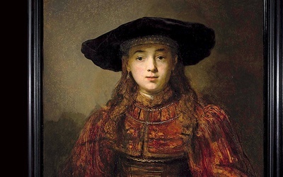 ▲	„Dziewczyna w ramie obrazu” to jeden z dwóch obrazów mistrza ze zbiorów Zamku Królewskiego.