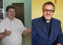 Od lewej ks. Jan Kaczmarczyk i ks. Grzegorz Łukasik.