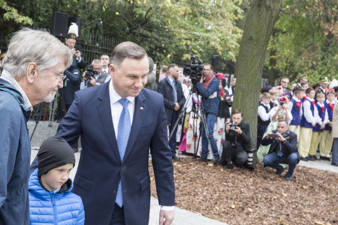 Prezydent Andrzej Duda odsłonił pomnik Wojciecha Korfantego