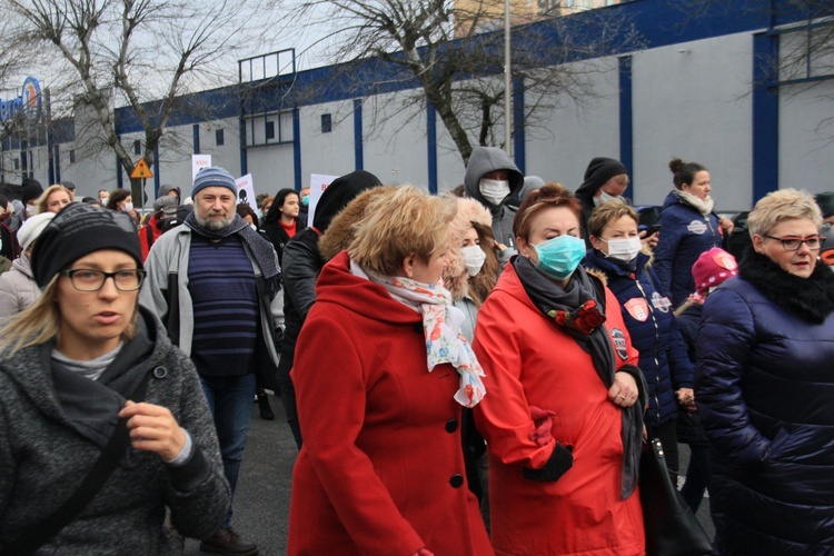 Protest ekologiczny "Benzen nas zabija"