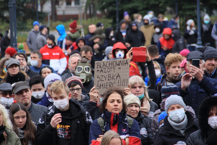 Protest ekologiczny "Benzen nas zabija"