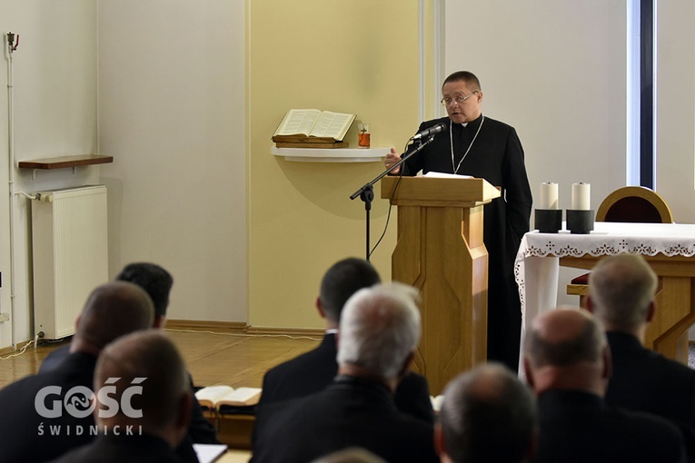 Rekolekcje dla księży z abp. Rysiem w Ząbkowicach Śl.